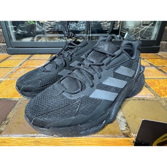 Mens 8.5 Adidas X9000L4 Triple Black Athletic Running Sneakers S23667 - Picture 4 of 8